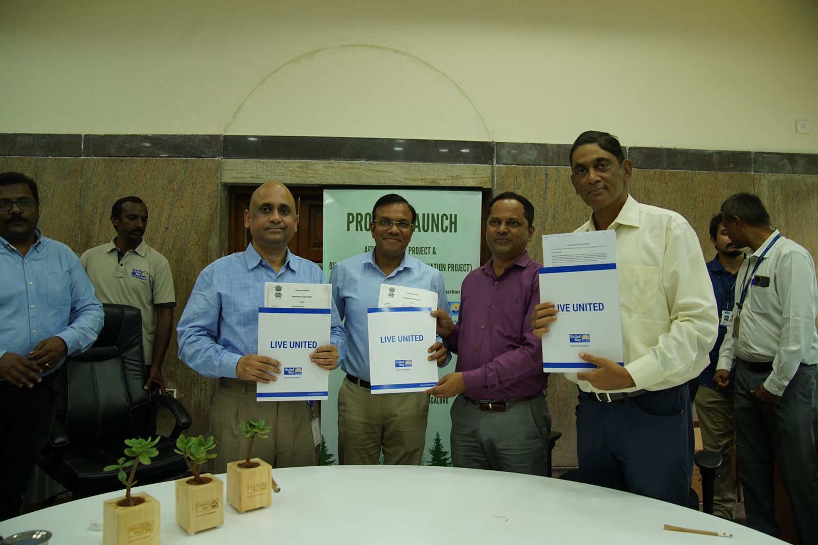Mphasis, United Way of Bengaluru, State Horticulture Dept Karnataka sign an MoU for afforestation initiative.
