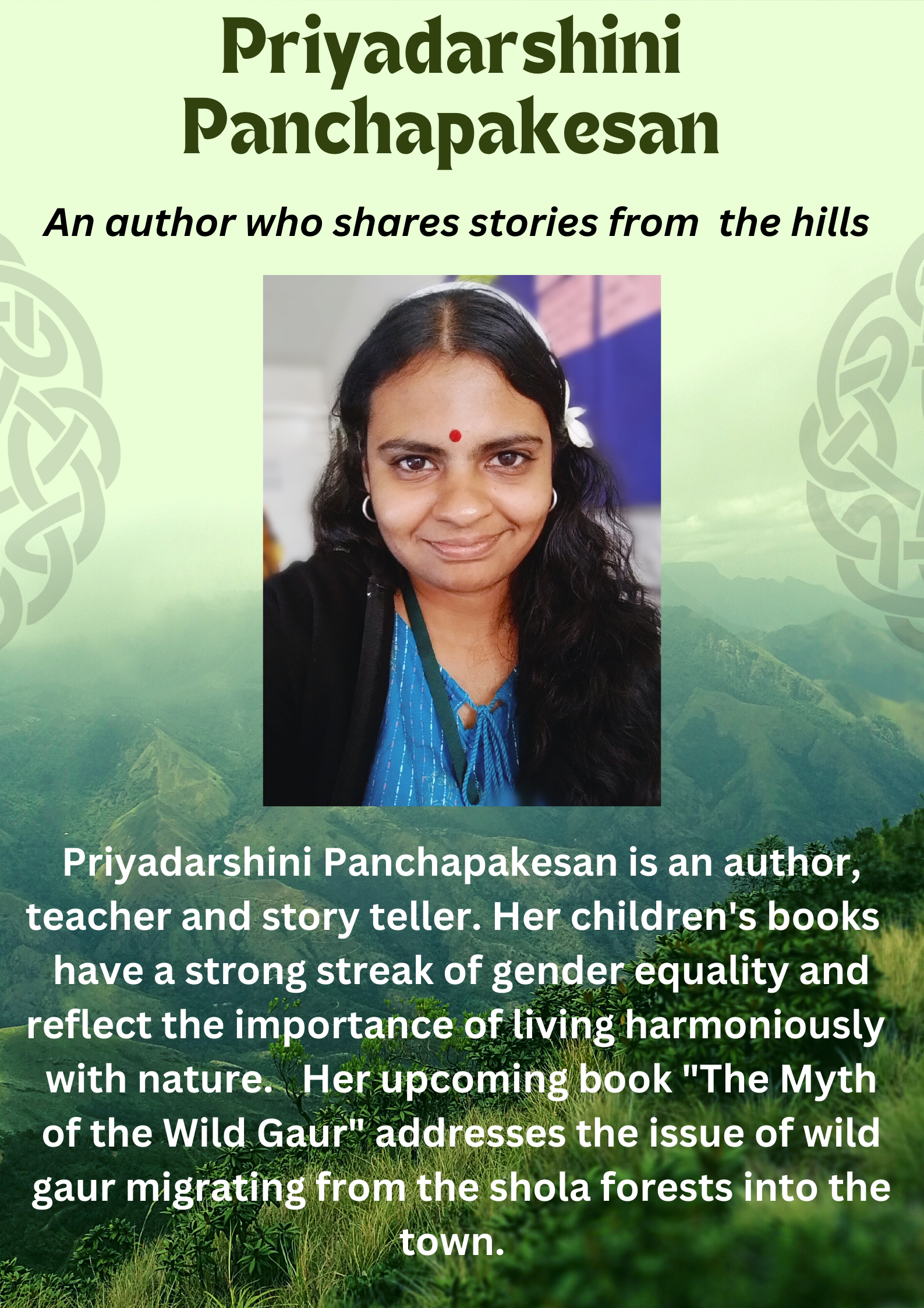 Priyadarshini Panchapakesan: A Budding Author from the Hills!
